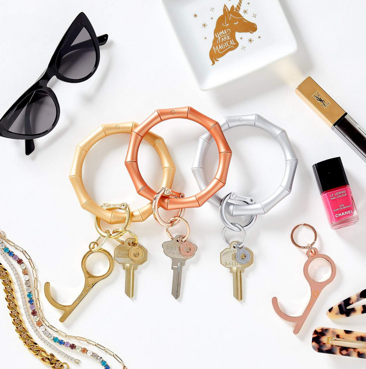Silicone Bamboo Big O Key Ring