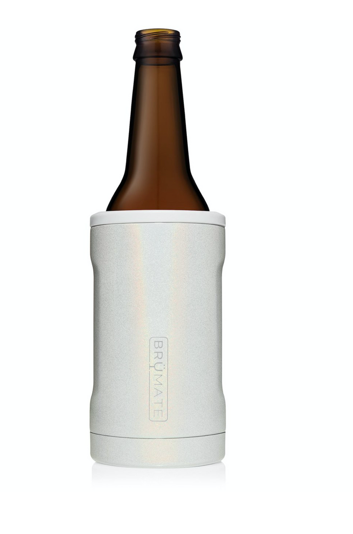 BruMate: HOPSULATOR BOTT'L | GLITTER WHITE (12OZ BOTTLES)