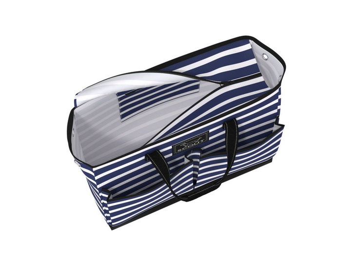 This bag is well-suited for multiple uses with four exterior pockets, a roomy interior, and a max-capacity breakaway zipper. Not your usual fabric, this unique material is durable, lightweight, and keeps things dry for whatever your day throws at you.