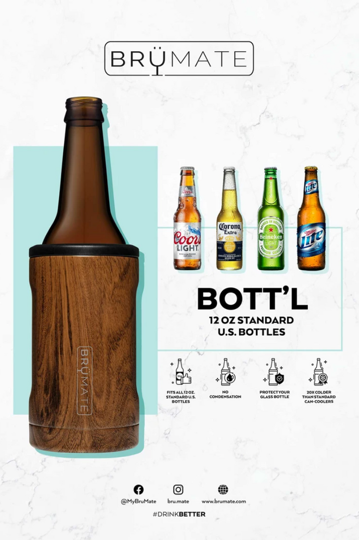 BruMate: HOPSULATOR BOTT'L | GOLD LEOPARD (12OZ BOTTLES)