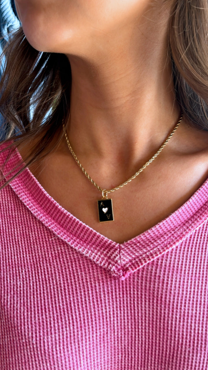 Ace Necklace -Black