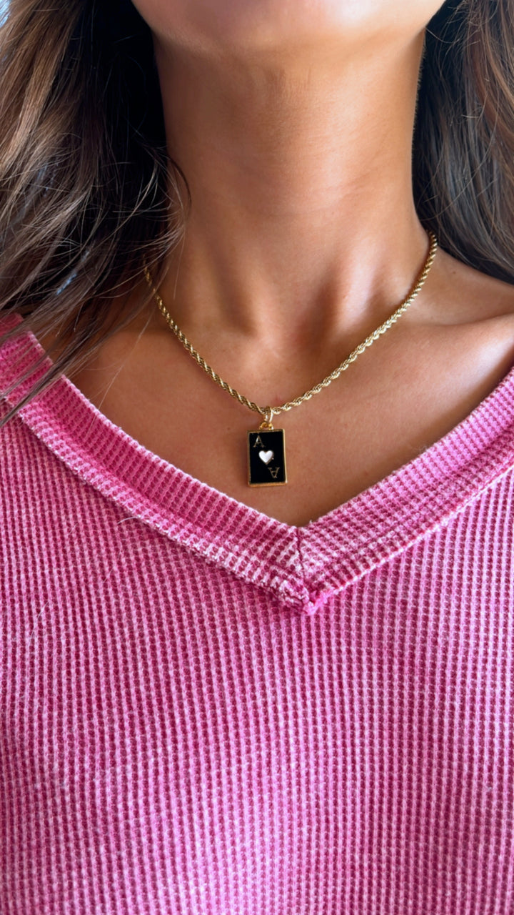 Ace Necklace -Black