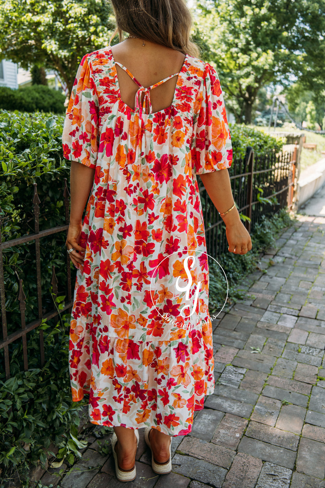 Bloom And Go Dress - Hot Coral