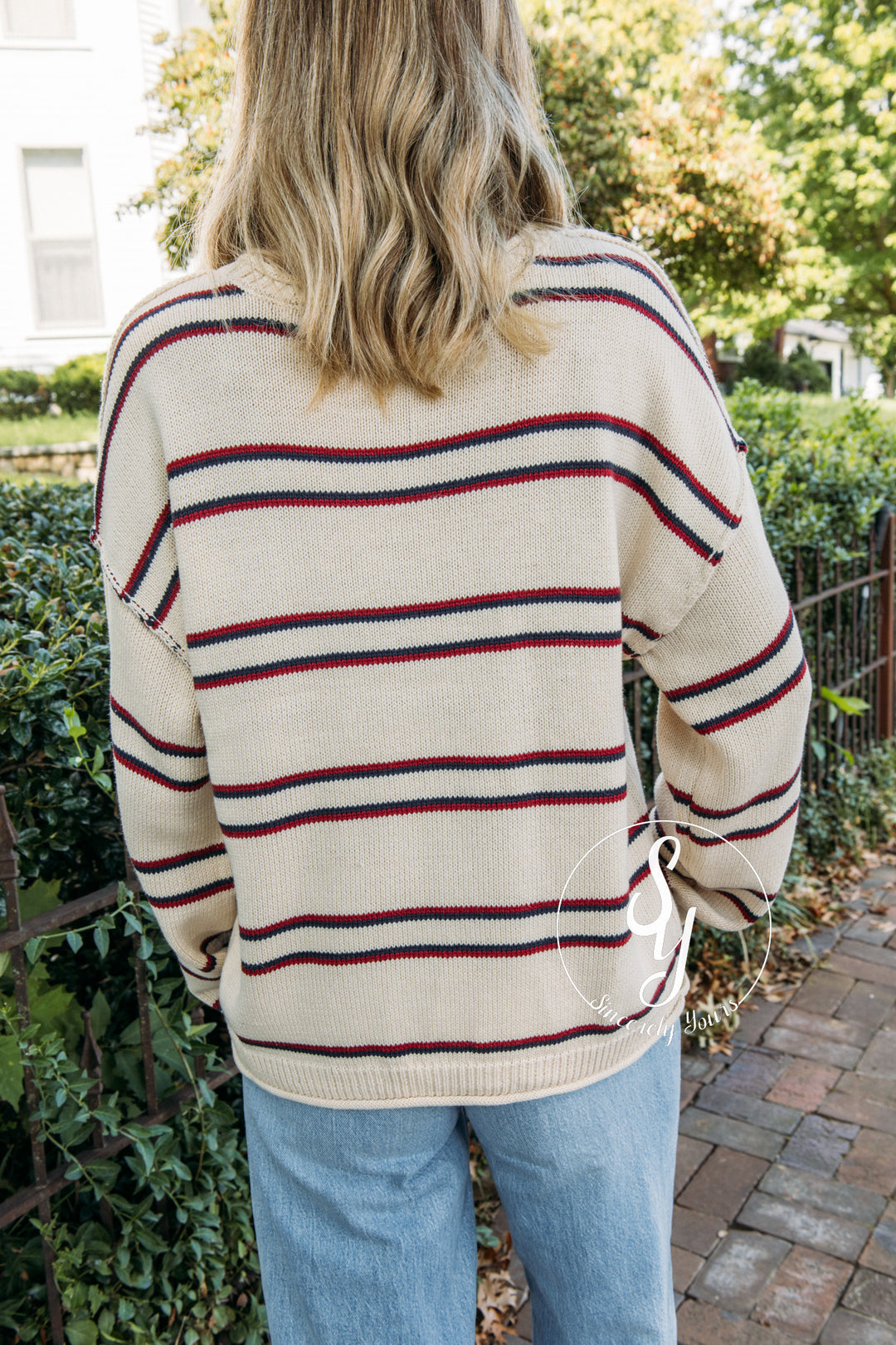 Everyday Stripe Sweater - Ivory Multi