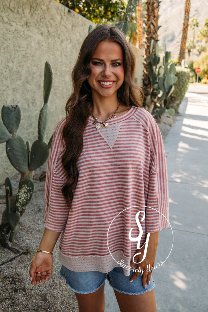 Reversible Here Or There Top - Strawberry