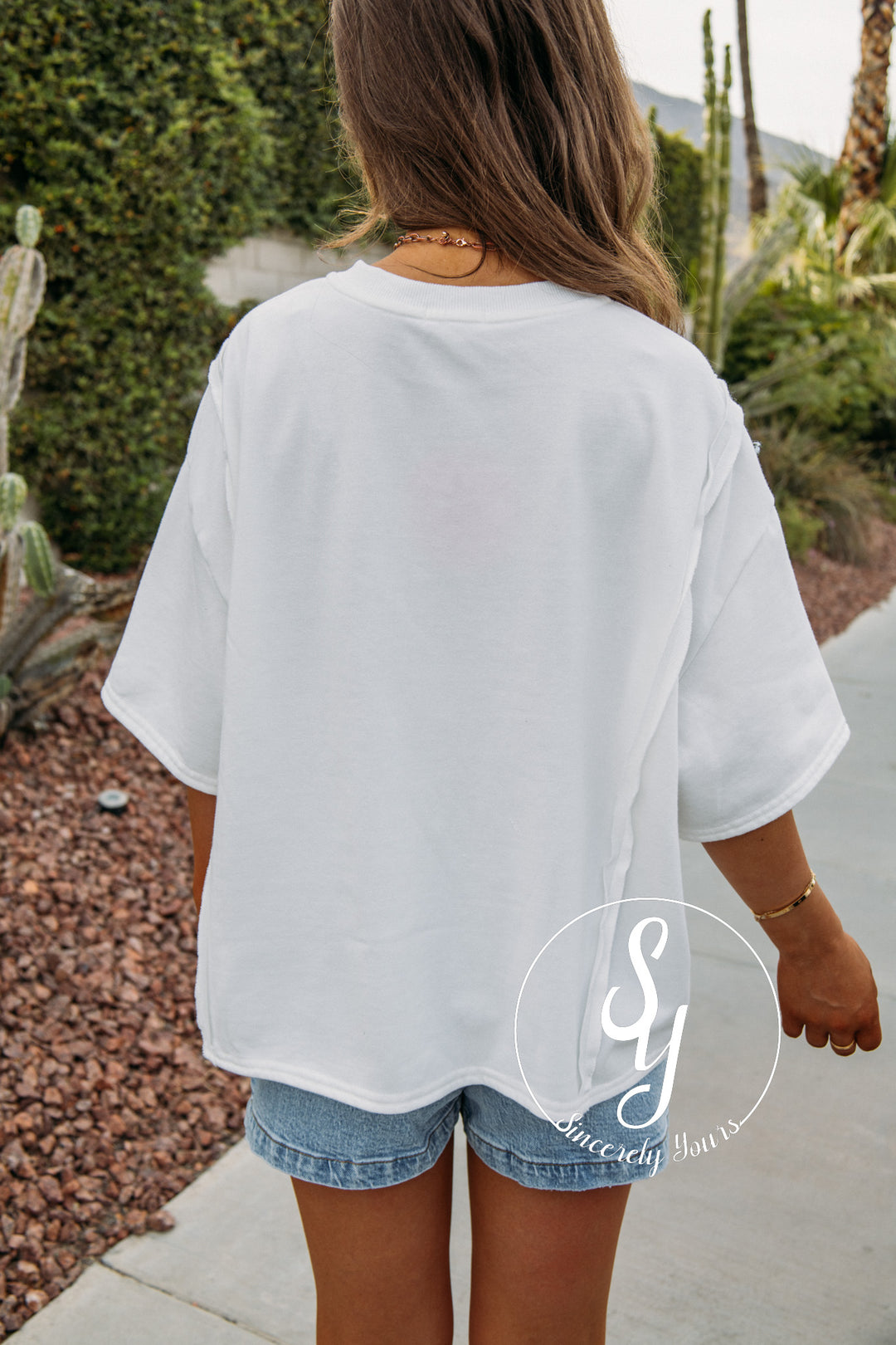 Lucky Horseshoe Top - White