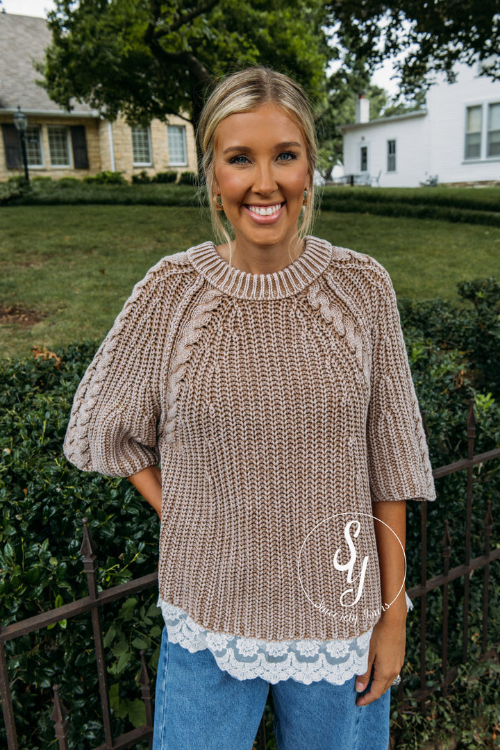 Knit Fix Sweater - Almond