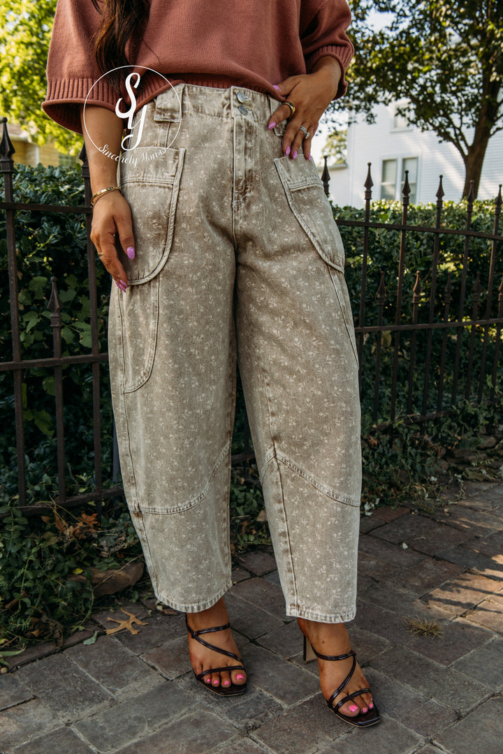 Bowie Barrel Denim - Latte