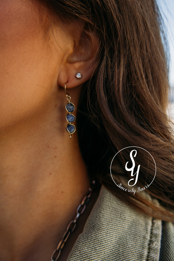 Dangle Around Earring - Blue