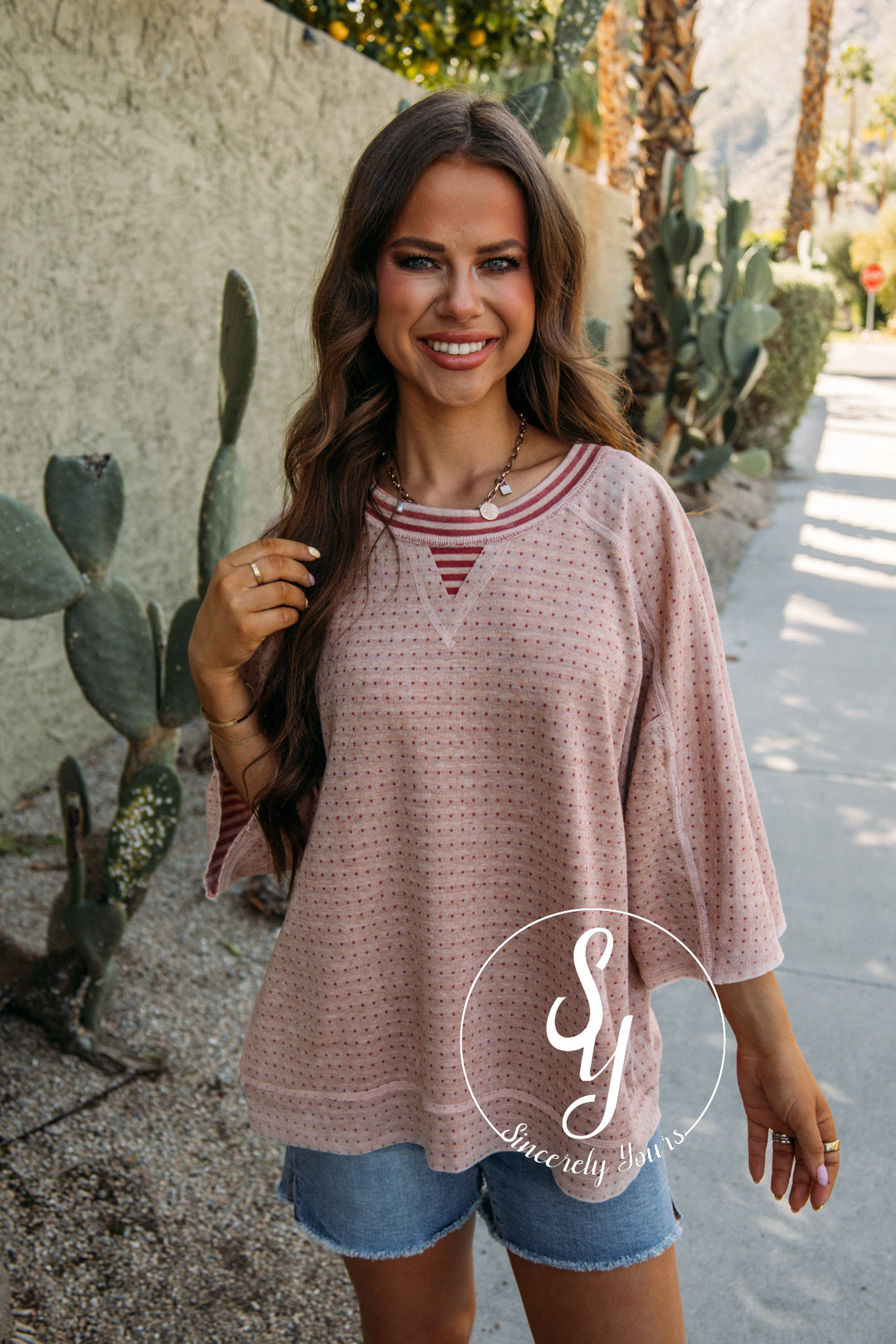 Reversible Here Or There Top - Strawberry