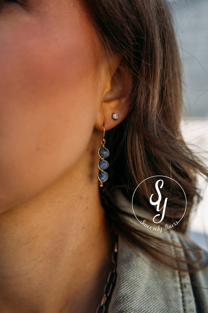 Dangle Around Earring - Blue