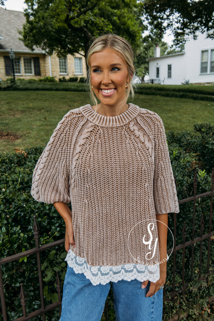 Knit Fix Sweater - Almond