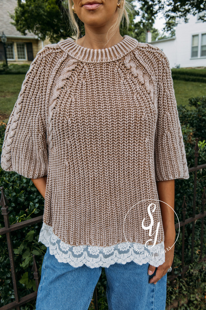 Knit Fix Sweater - Almond