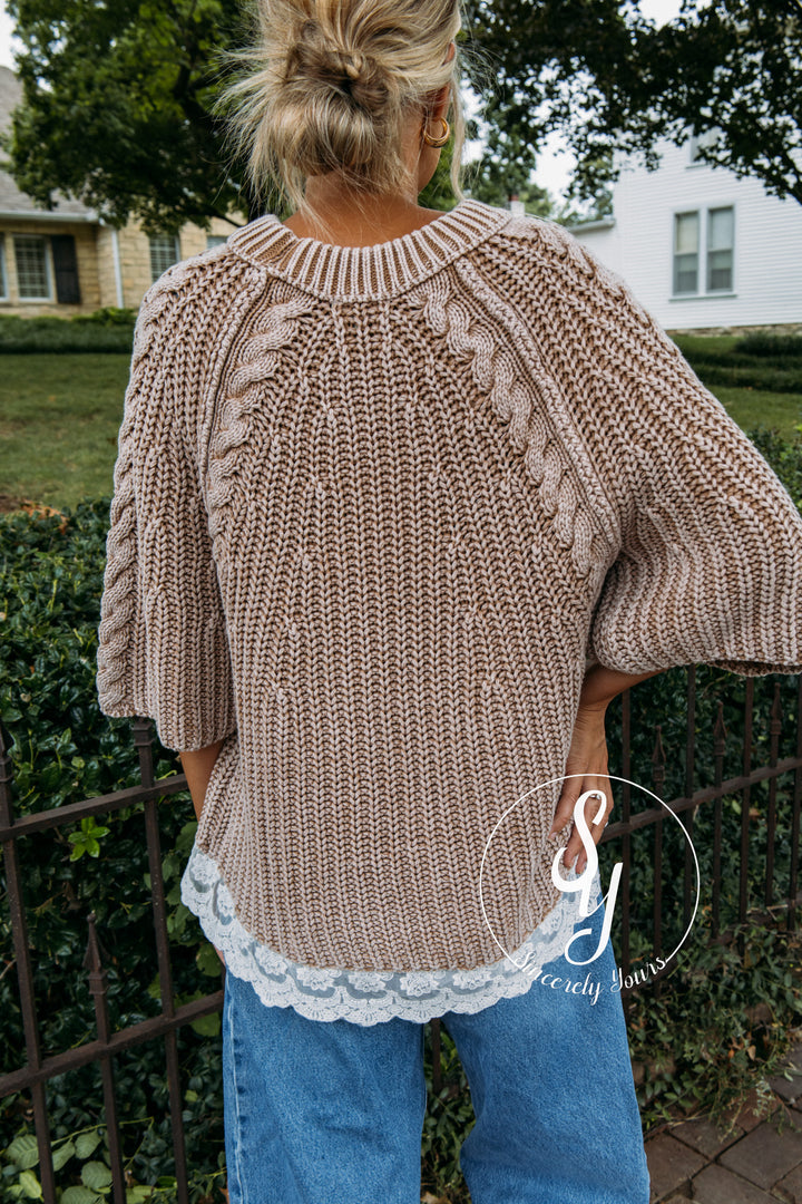 Knit Fix Sweater - Almond