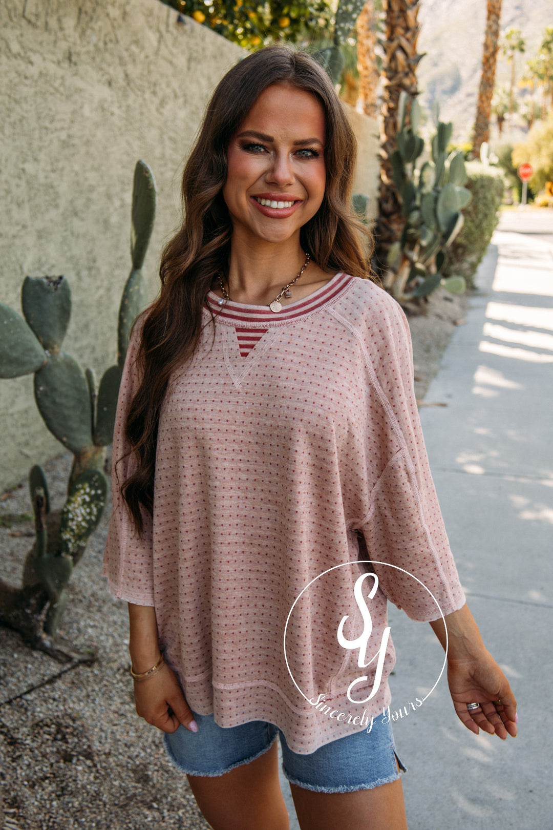 Reversible Here Or There Top - Strawberry