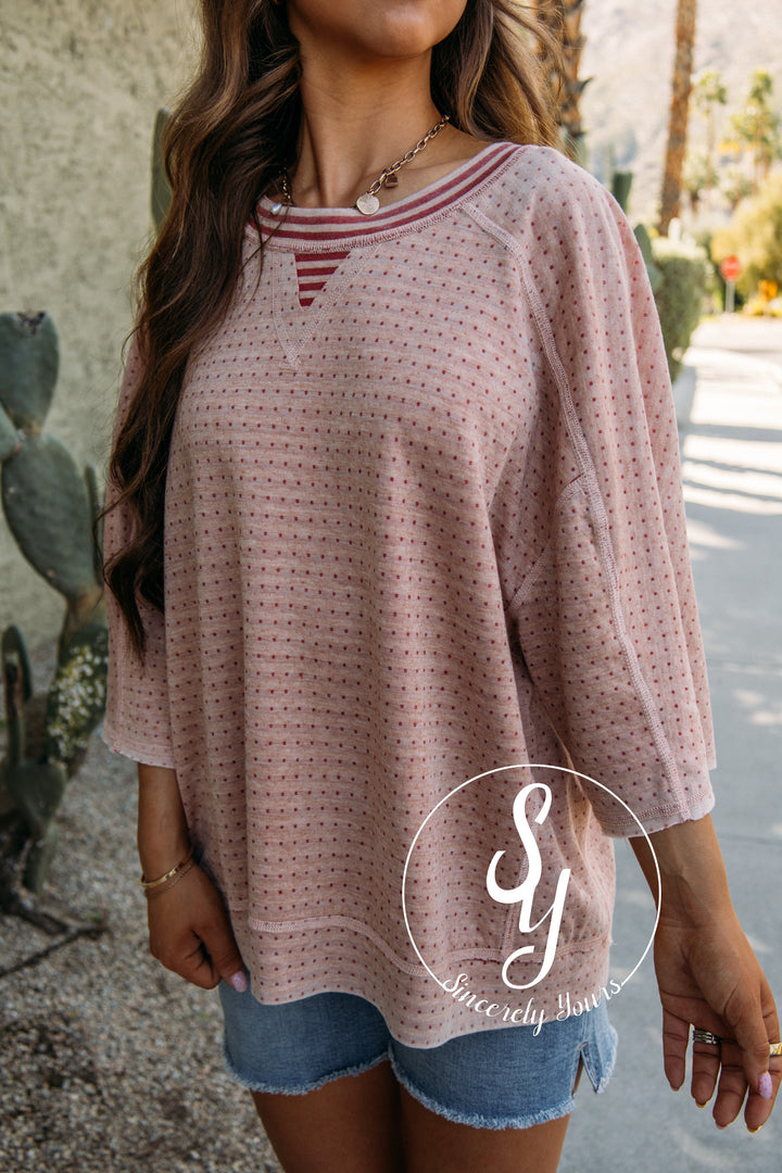 Reversible Here Or There Top - Strawberry