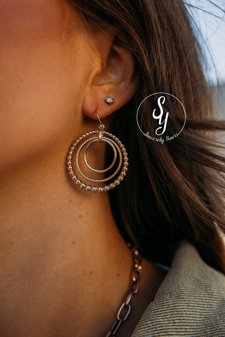 Elevated Times Hoop -Gold