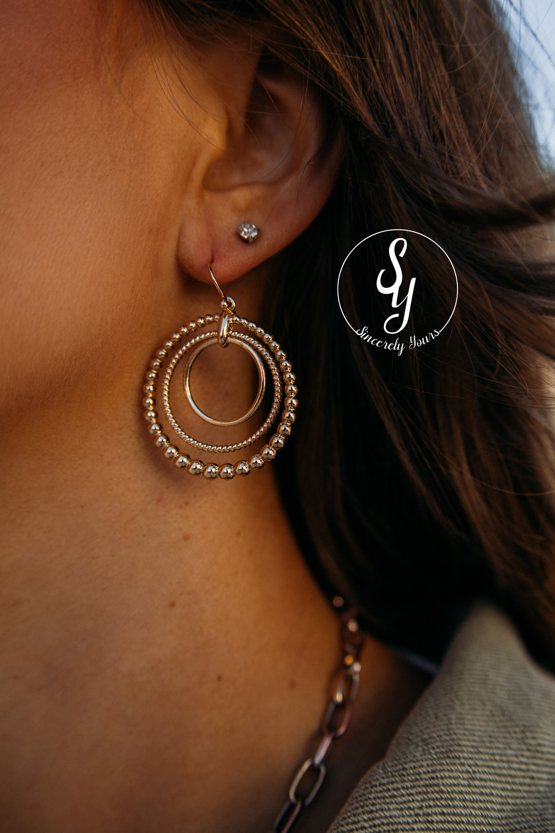 Elevated Times Hoop -Gold