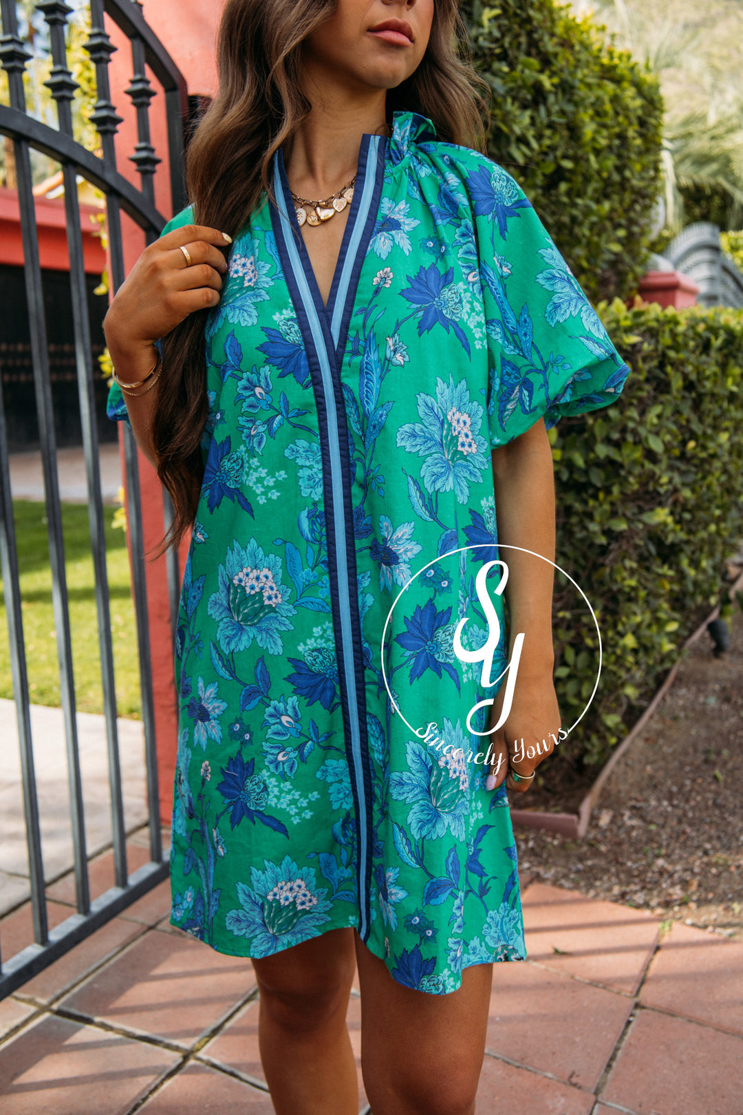 Bistro Date Dress - Green