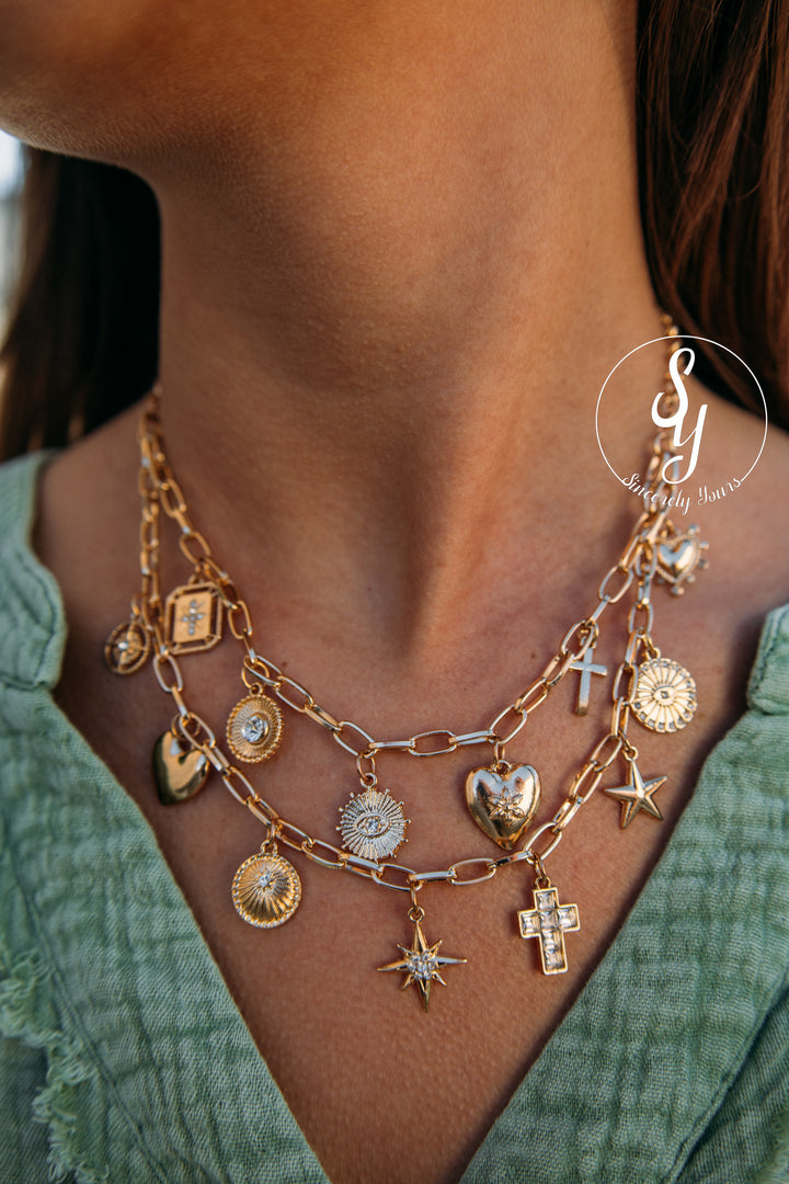All About The Charm Necklace - Gold
