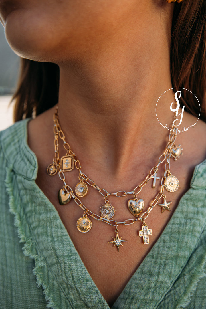 All About The Charm Necklace - Gold