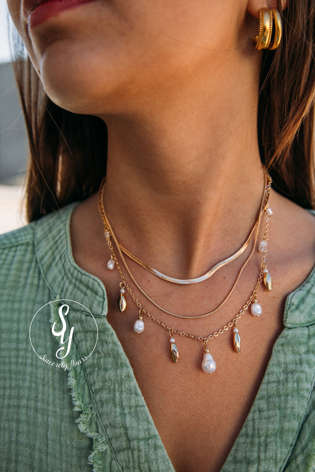 Cora Layered Necklace - Gold
