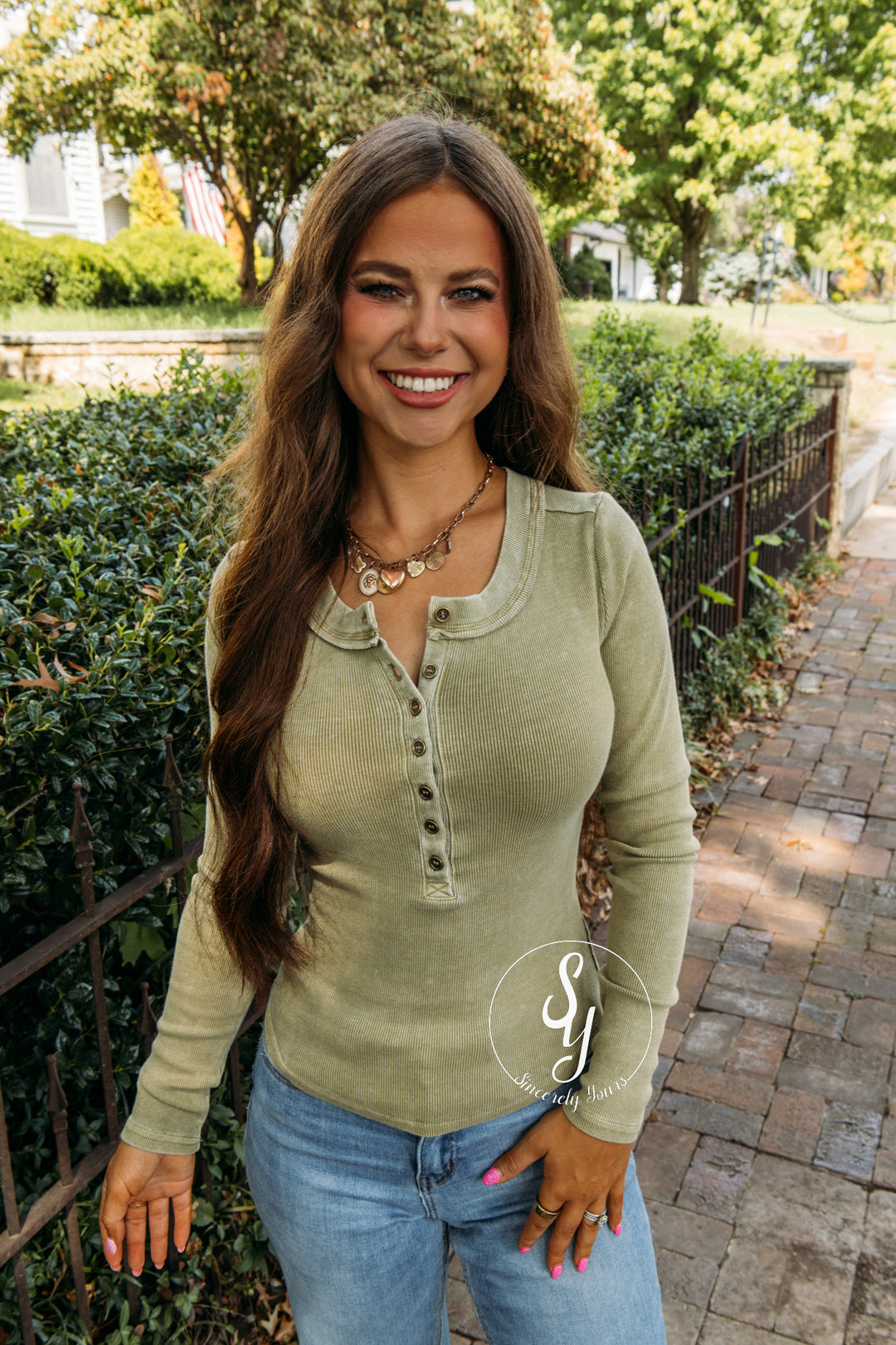 No Basic Energy Top - Light Olive
