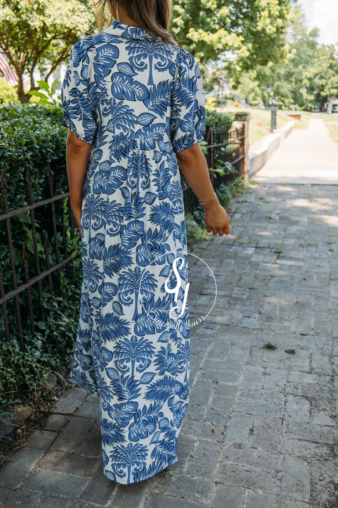 Boardwalk Bloom Dress - Blue