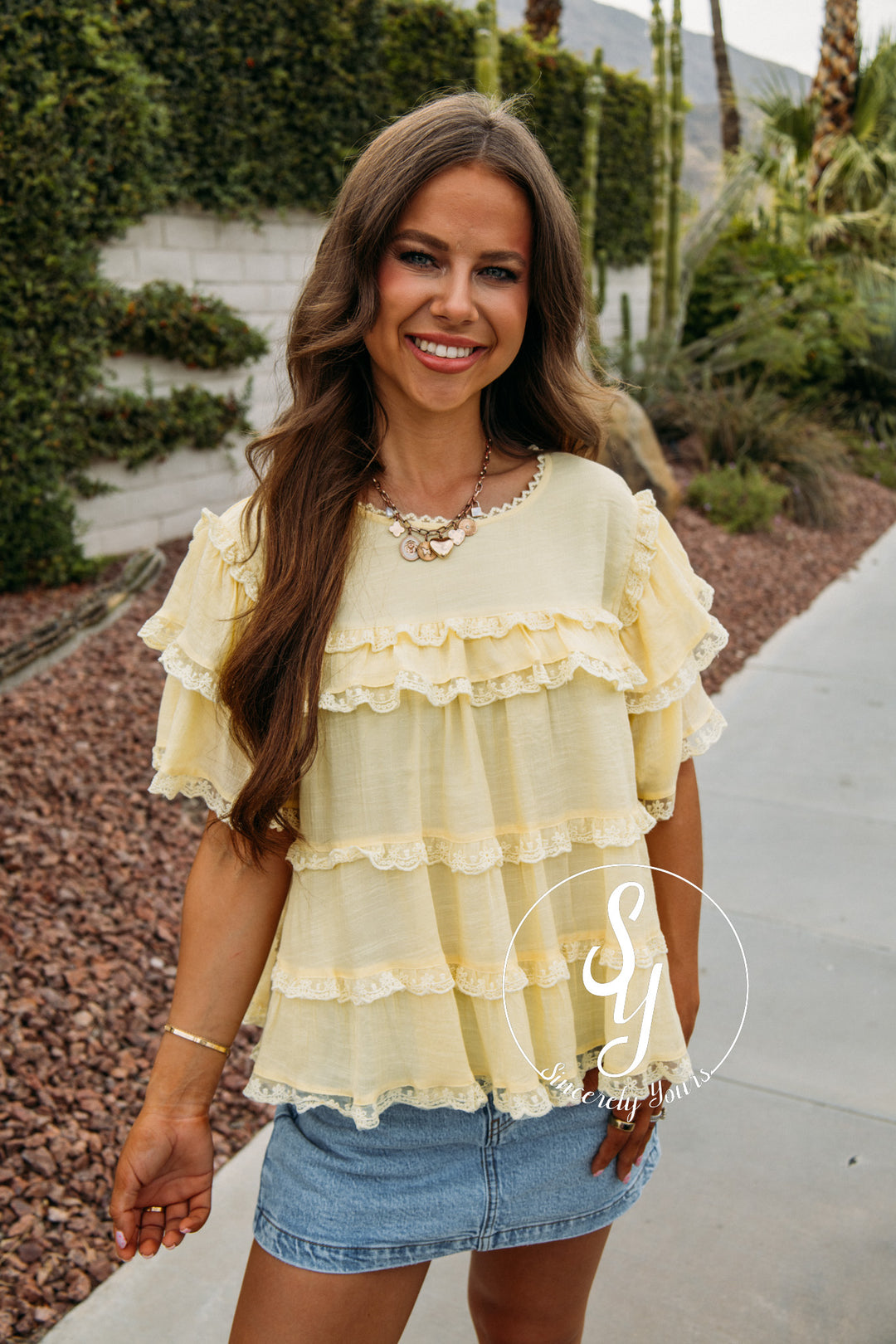 Ruffled Life Top - Butter Yellow