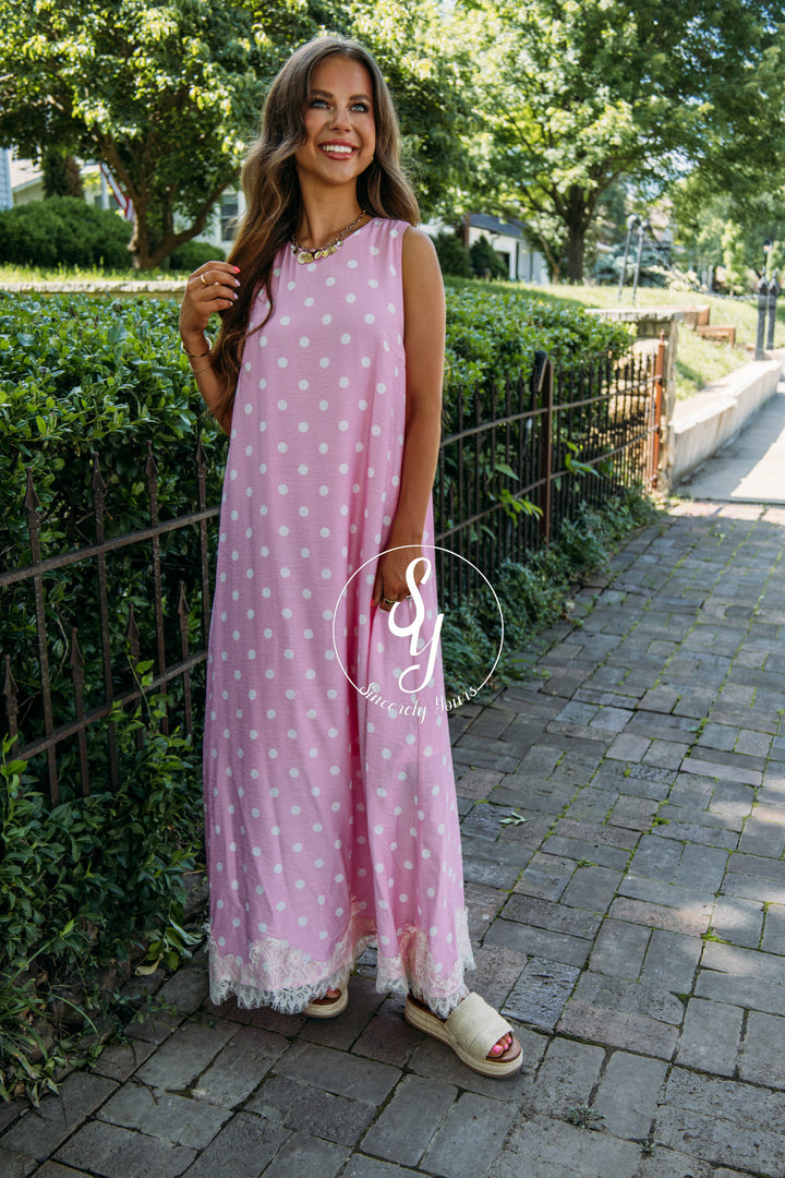 Sweet Spots Dress - Pink