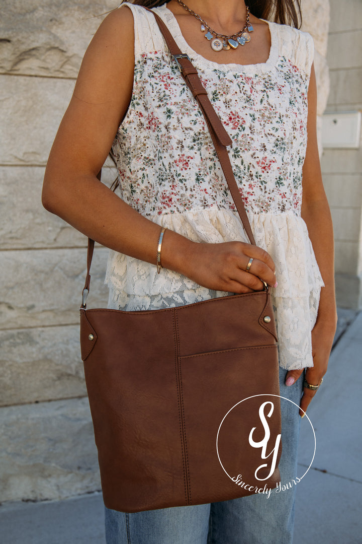 Weston Crossbody - Saddle