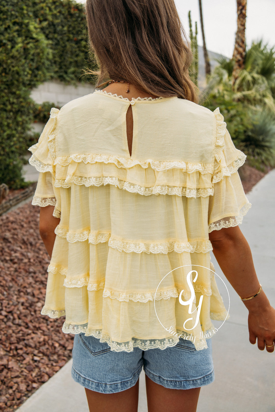 Ruffled Life Top - Butter Yellow
