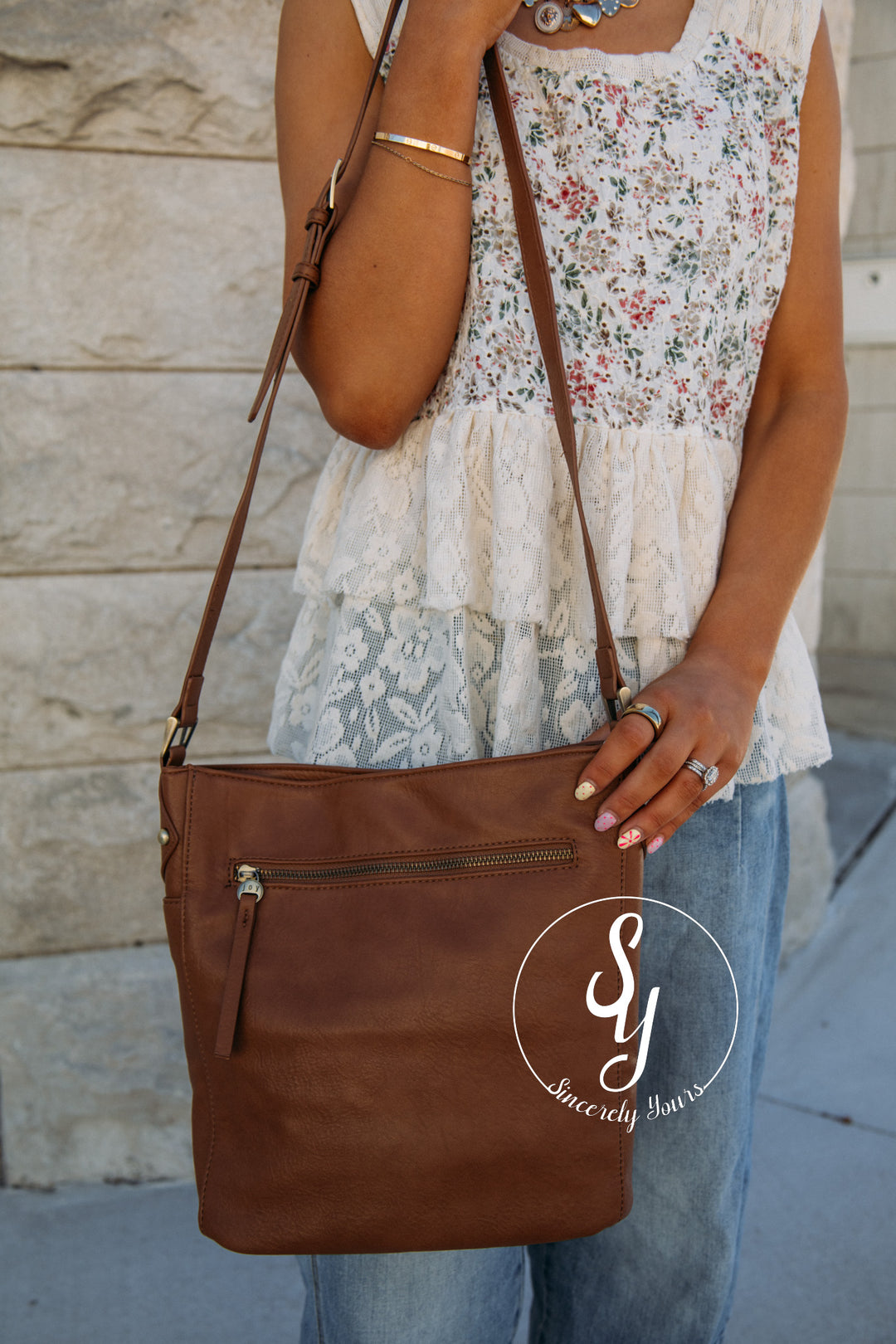 Weston Crossbody - Saddle