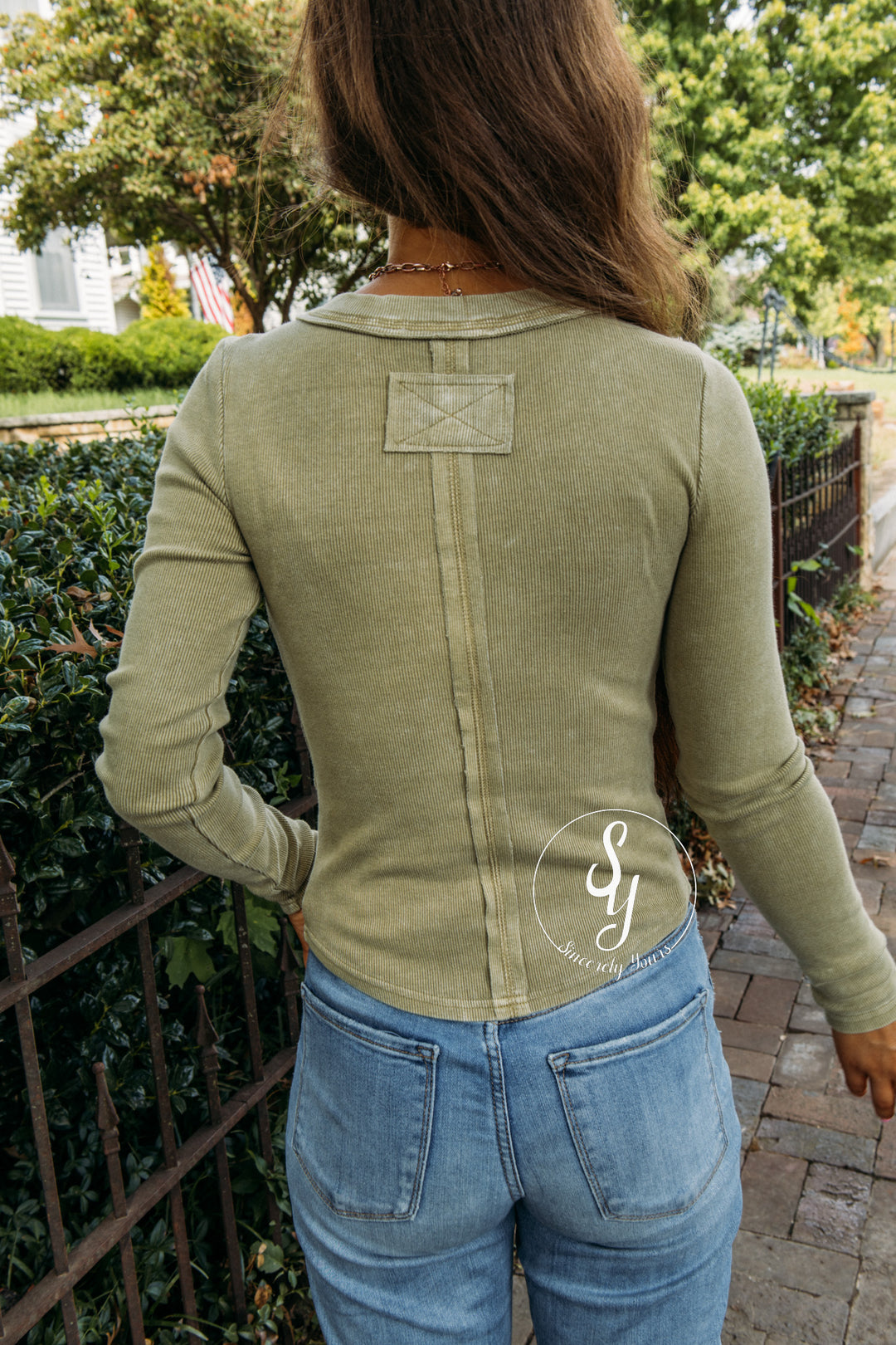 No Basic Energy Top - Light Olive