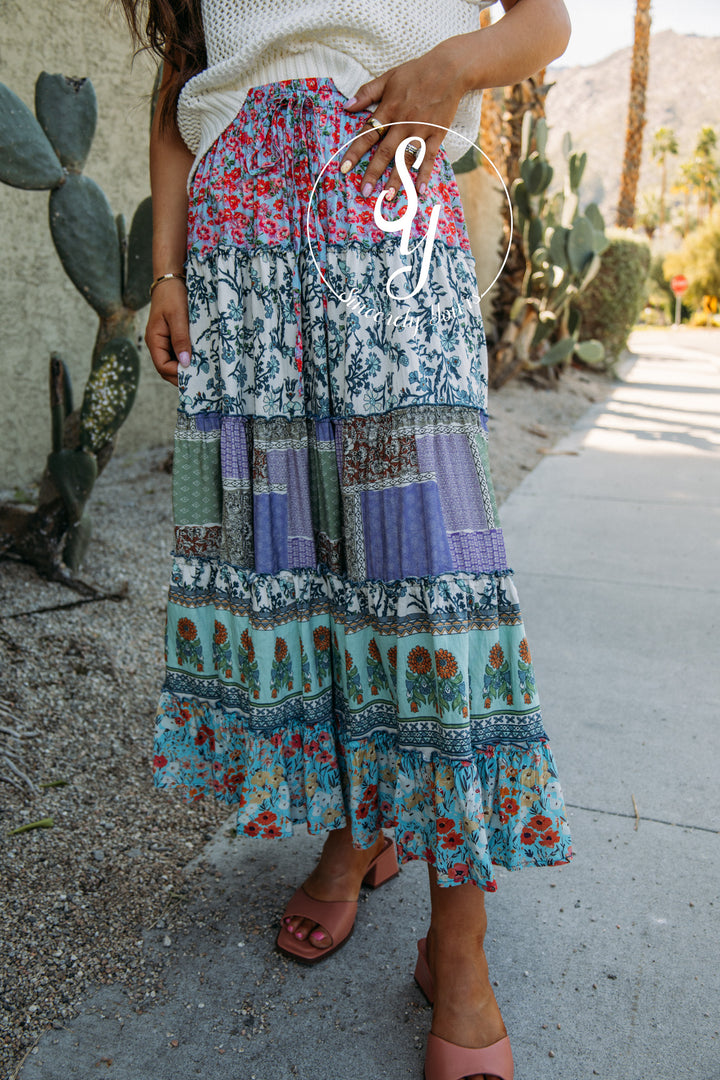 Blossom Love Skirt - Sage Combo