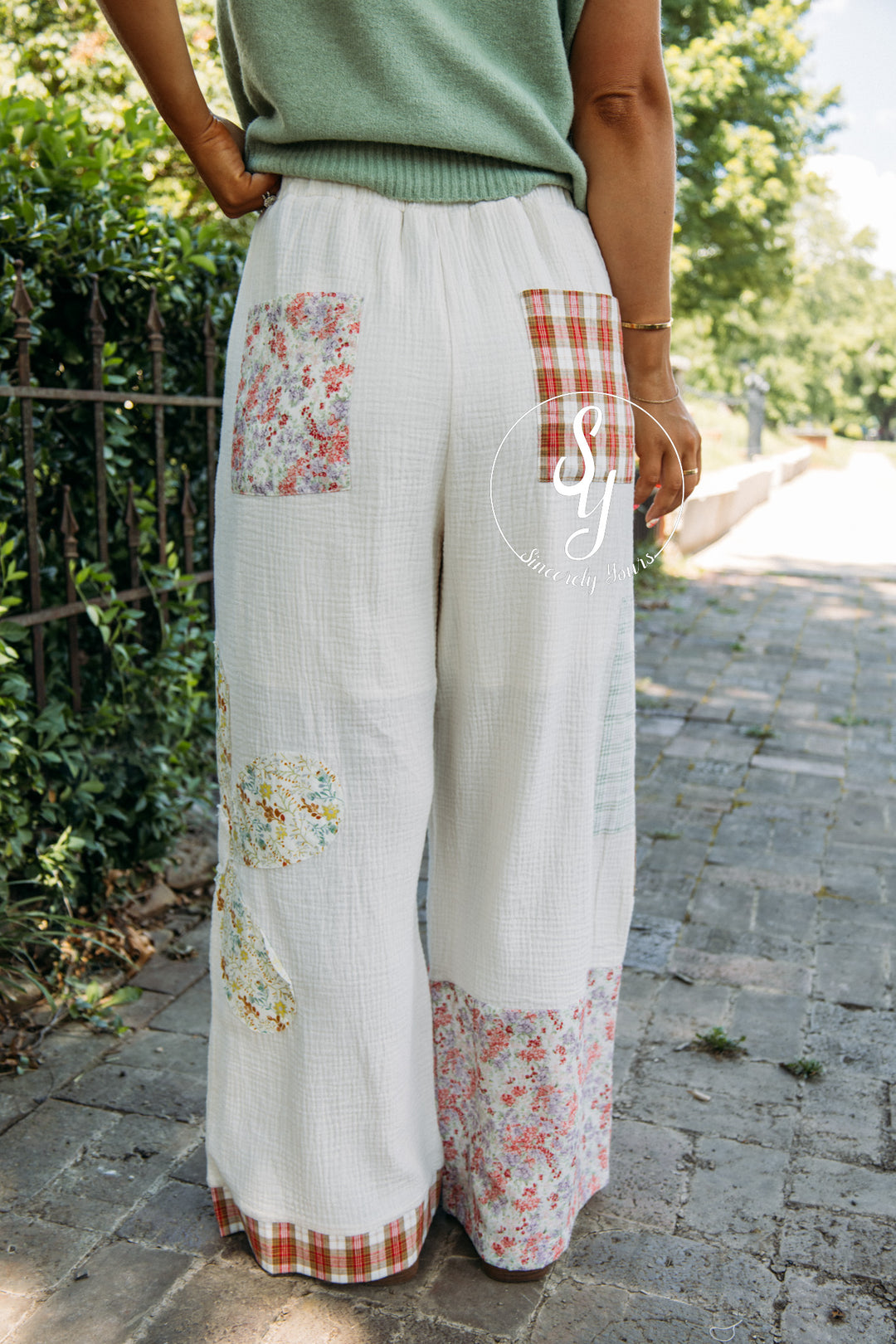 Flower Patch Pant - Ivory Multi