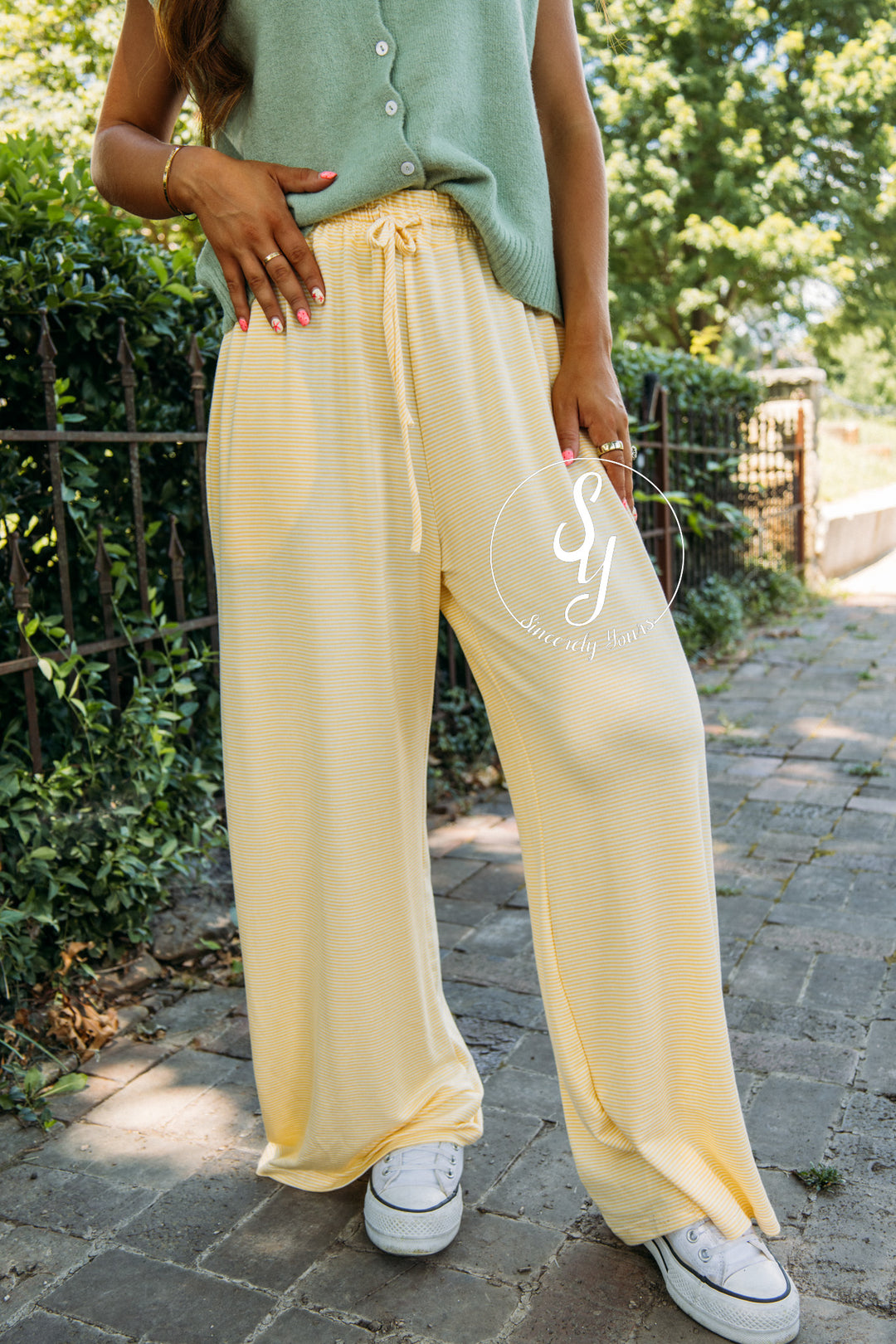 Cozy In Stripe Pant - Baby Yellow