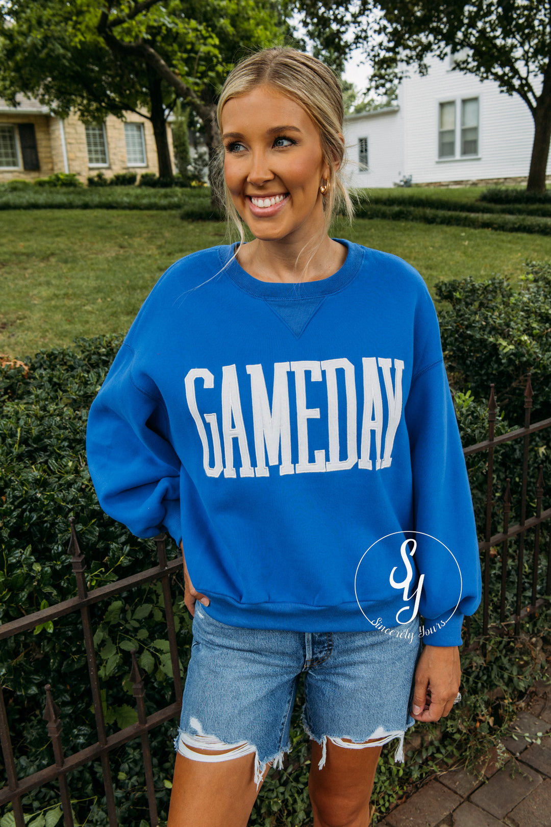 Game Day Ready Crewneck - Cobalt Blue