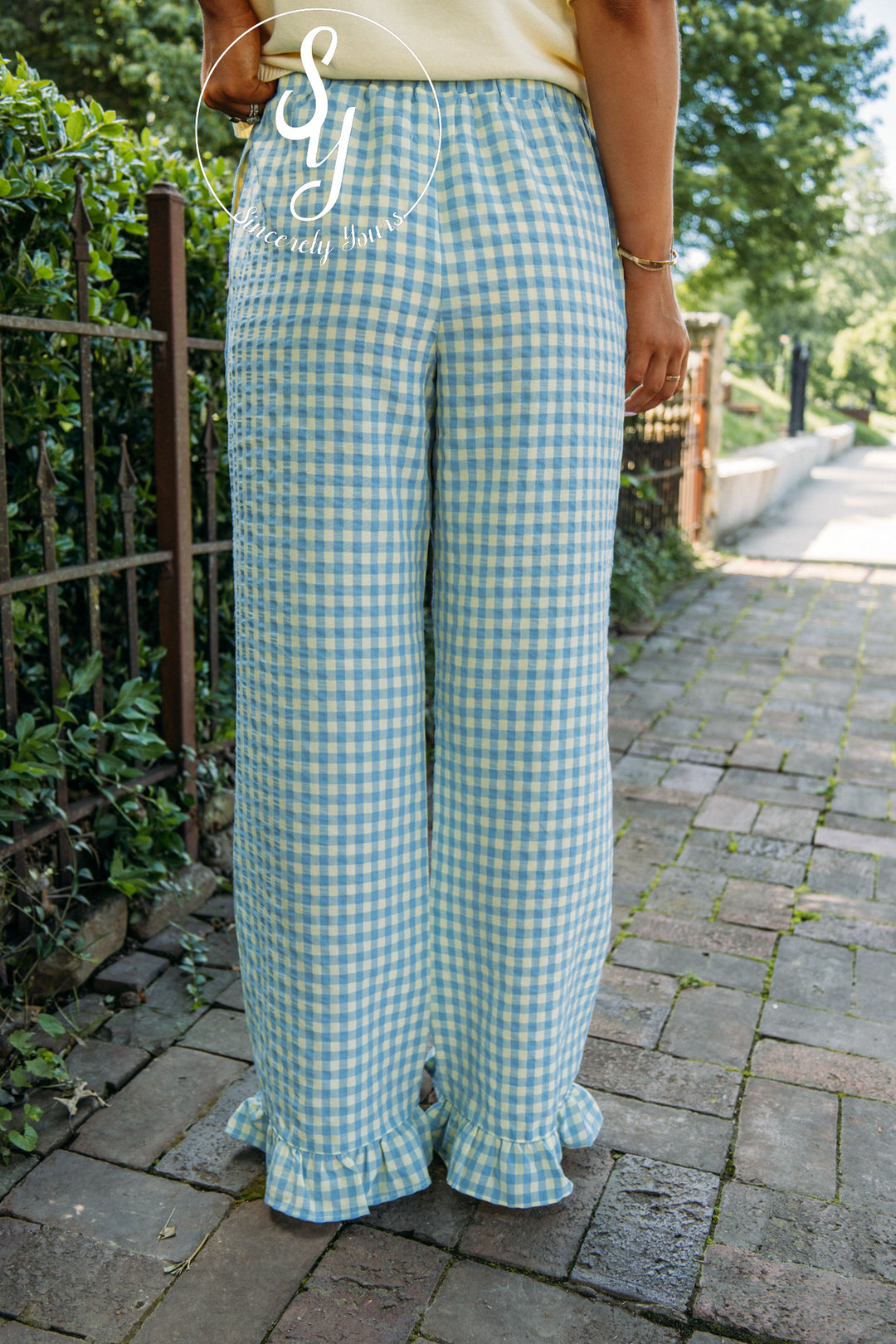 Easy Check Pants - Lemon