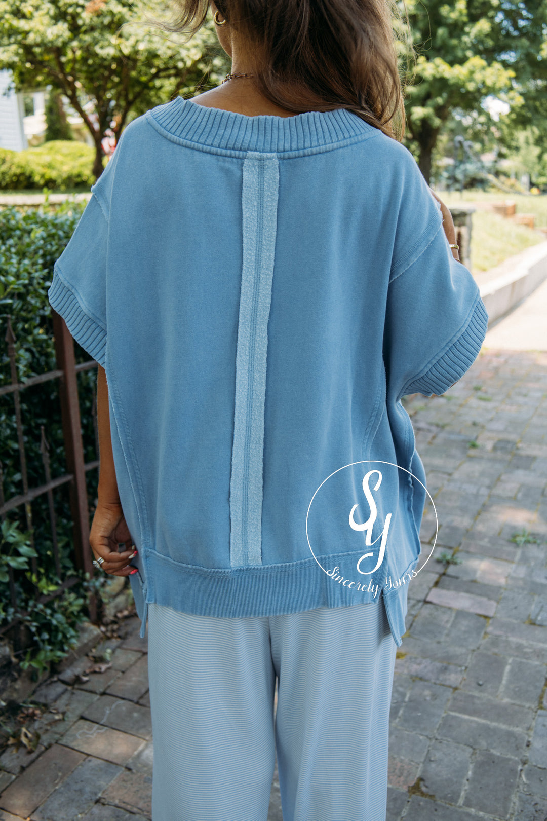 Effortlessly Cute Sweater - Dusty Blue