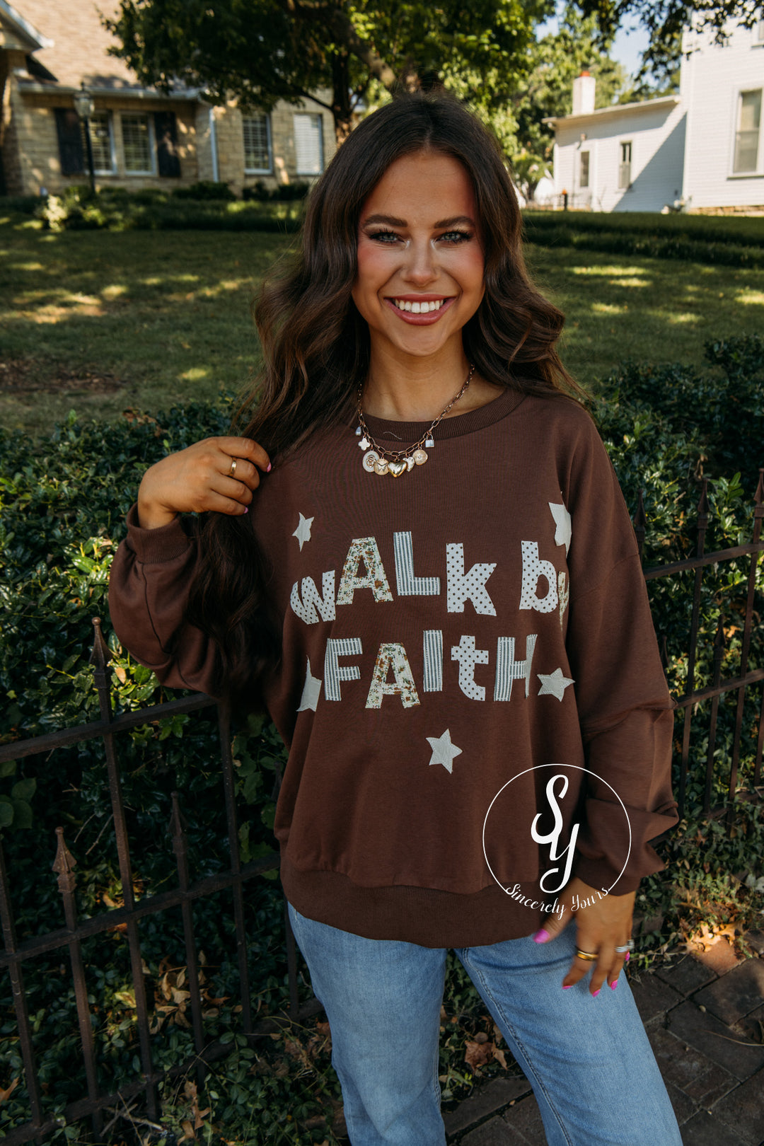 Walk By Faith Top - Chocolate