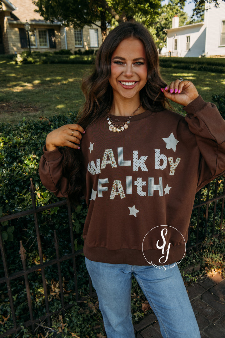 Walk By Faith Top - Chocolate