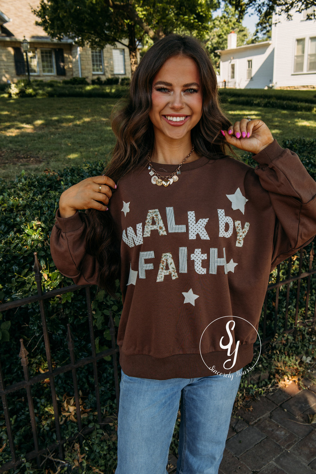 Walk By Faith Top - Chocolate