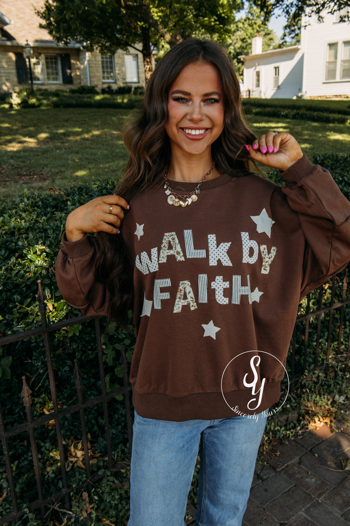 Walk By Faith Top - Chocolate