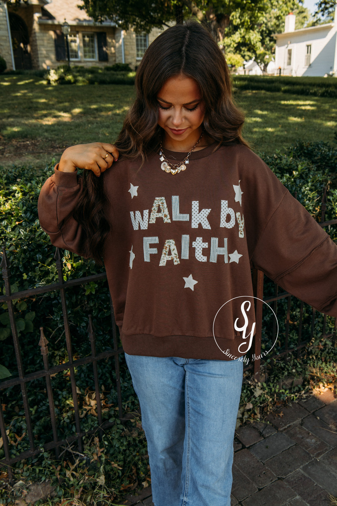 Walk By Faith Top - Chocolate