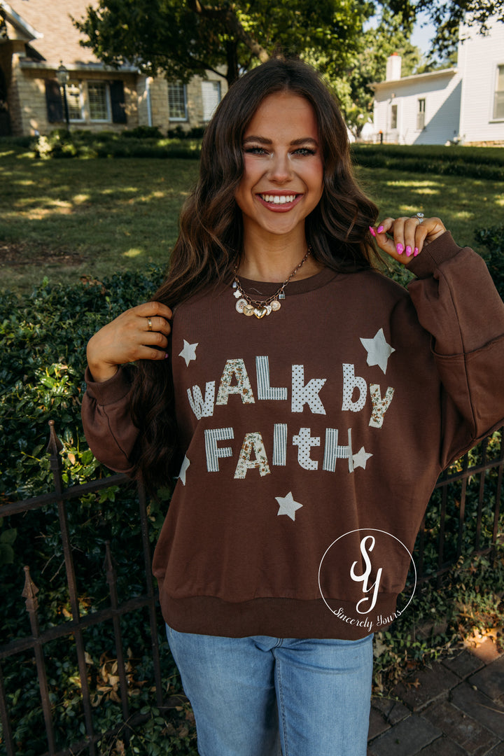 Walk By Faith Top - Chocolate