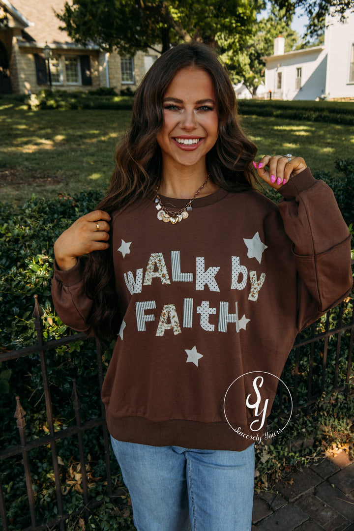 Walk By Faith Top - Chocolate
