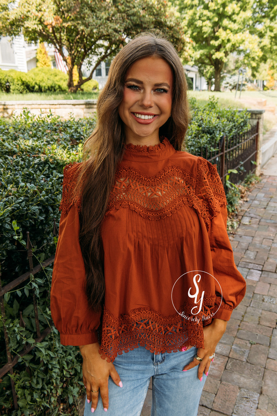 Lace Love Top - Clay