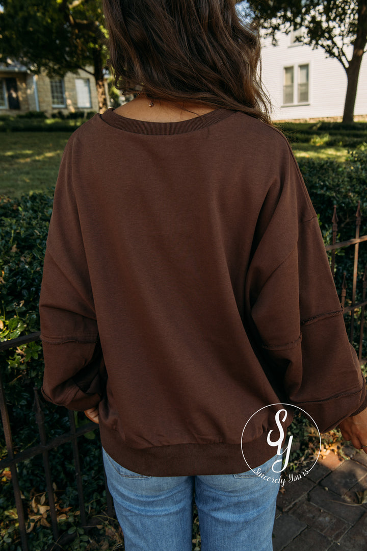Walk By Faith Top - Chocolate