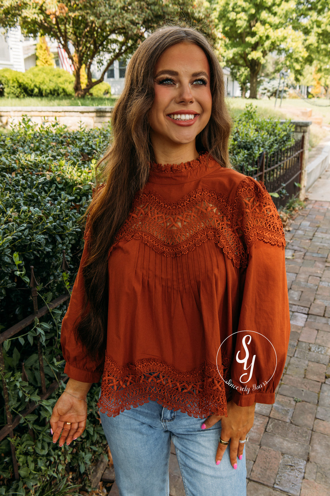 Lace Love Top - Clay